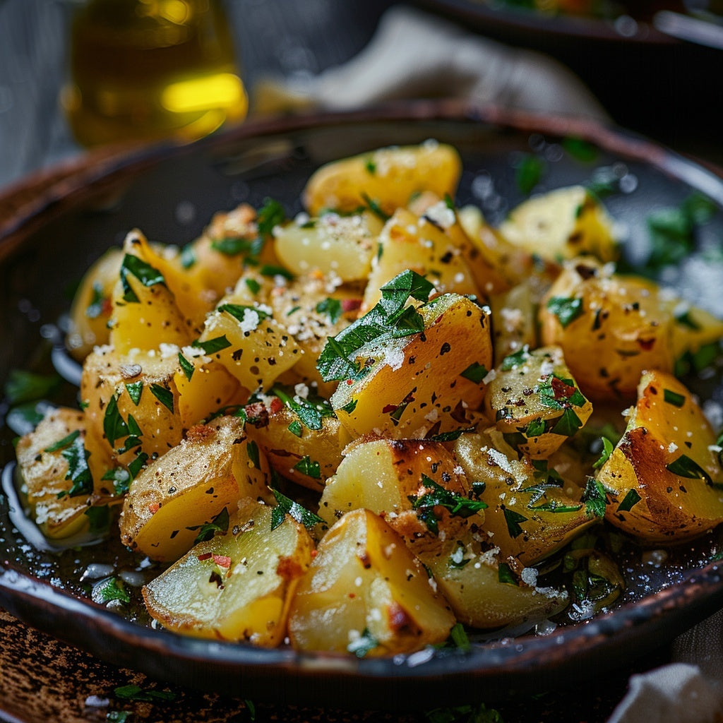 Crispy lemon potatoes